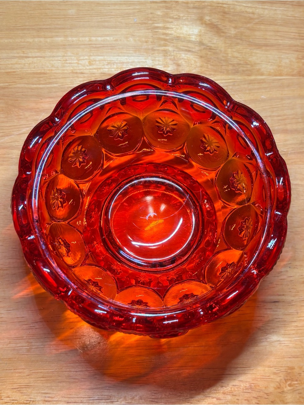 Moon and Star Amberina Fairy Lamp bottom only